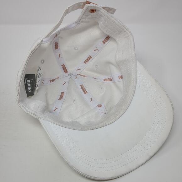 PUMA Slideback Baseball Cap White One Size Adjustable 6 Panel Polyester - Picture 7 of 10